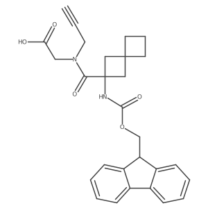 2-{1-[2-({[(9H-fluoren-9-yl)methoxy]carbonyl}amino)spiro[3.3]heptan-2-yl]-N-(prop-2-yn-1-yl)formamido}acetic acid Structure