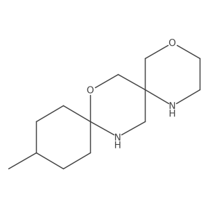 12-Methyl-4,8-dioxa-1,15-diazadispiro[5.2.5^{9}.2^{6}]hexadecane结构式