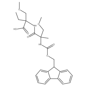 2-[2-({[(9H-fluoren-9-yl)methoxy]carbonyl}amino)-2-(methoxymethyl)propanamido]-2-(methoxymethyl)butanoic acid Structure