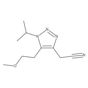 2-[5-(2-methoxyethyl)-1-(propan-2-yl)-1H-1,2,3-triazol-4-yl]acetonitrile结构式