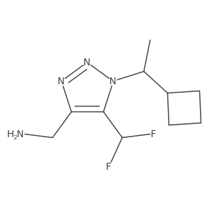 [1-(1-cyclobutylethyl)-5-(difluoromethyl)-1H-1,2,3-triazol-4-yl]methanamine Structure