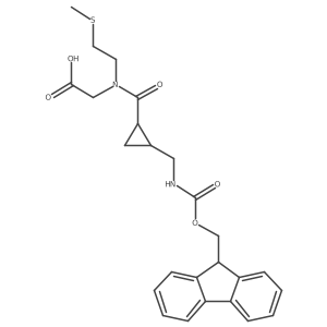 2-(1-{2-[({[(9H-fluoren-9-yl)methoxy]carbonyl}amino)methyl]cyclopropyl}-N-[2-(methylsulfanyl)ethyl]formamido)acetic acid结构式
