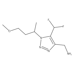 [5-(difluoromethyl)-1-(4-methoxybutan-2-yl)-1H-1,2,3-triazol-4-yl]methanamine结构式
