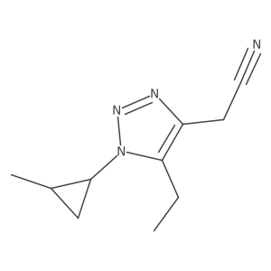 2-[5-ethyl-1-(2-methylcyclopropyl)-1H-1,2,3-triazol-4-yl]acetonitrile Structure