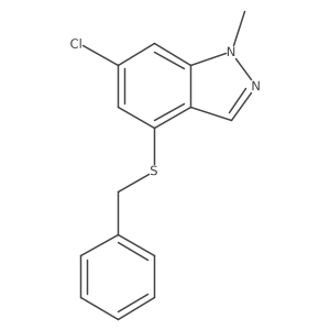 4-(benzylthio)-6-chloro-1-methyl-1H-indazole结构式
