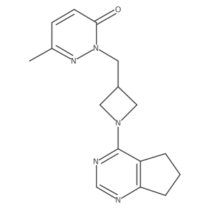 2-[(1-{5H,6H,7H-cyclopenta[d]pyrimidin-4-yl}azetidin-3-yl)methyl]-6-methyl-2,3-dihydropyridazin-3-one结构式
