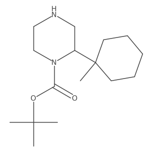 Tert-butyl 2-(1-methylcyclohexyl)piperazine-1-carboxylate Structure