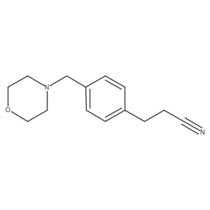 3-{4-[(Morpholin-4-yl)methyl]phenyl}propanenitrile Structure