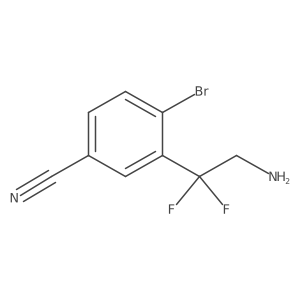 3-(2-Amino-1,1-difluoroethyl)-4-bromobenzonitrile Structure