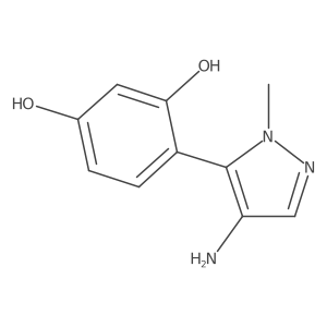4-(4-amino-1-methyl-1H-pyrazol-5-yl)benzene-1,3-diol Structure
