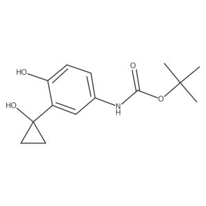 tert-butyl N-[4-hydroxy-3-(1-hydroxycyclopropyl)phenyl]carbamate结构式