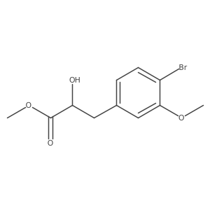 Methyl 3-(4-bromo-3-methoxyphenyl)-2-hydroxypropanoate结构式
