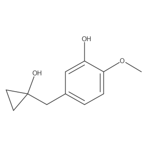 5-[(1-Hydroxycyclopropyl)methyl]-2-methoxyphenol结构式