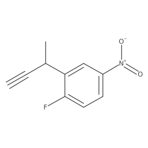 2-(But-3-yn-2-yl)-1-fluoro-4-nitrobenzene结构式