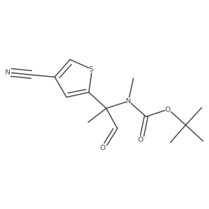 tert-butyl N-[2-(4-cyanothiophen-2-yl)-1-oxopropan-2-yl]-N-methylcarbamate Structure