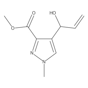 methyl 4-(1-hydroxyprop-2-en-1-yl)-1-methyl-1H-pyrazole-3-carboxylate结构式