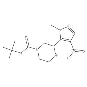 tert-butyl 3-(1-methyl-4-nitro-1H-pyrazol-5-yl)piperazine-1-carboxylate Structure