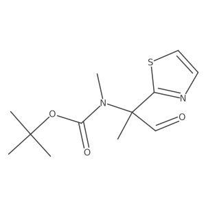 tert-butyl N-methyl-N-[1-oxo-2-(1,3-thiazol-2-yl)propan-2-yl]carbamate结构式