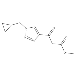 methyl 3-[1-(cyclopropylmethyl)-1H-1,2,3-triazol-4-yl]-3-oxopropanoate结构式