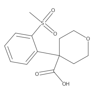 4-(2-Methanesulfonylphenyl)oxane-4-carboxylic acid结构式