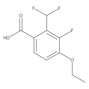 2-(Difluoromethyl)-4-ethoxy-3-fluorobenzoic acid结构式