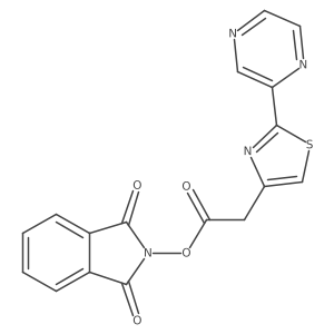 1,3-dioxo-2,3-dihydro-1H-isoindol-2-yl 2-[2-(pyrazin-2-yl)-1,3-thiazol-4-yl]acetate结构式