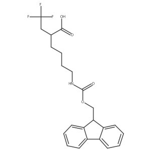 6-(9H-Fluoren-9-ylmethoxycarbonylamino)-2-(2,2,2-trifluoroethyl)hexanoic acid结构式