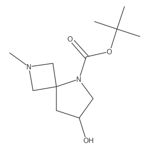 tert-Butyl 7-hydroxy-2-methyl-2,5-diazaspiro[3.4]octane-5-carboxylate Structure