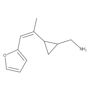 rac-[(1R,2R)-2-[1-(furan-2-yl)prop-1-en-2-yl]cyclopropyl]methanamine结构式