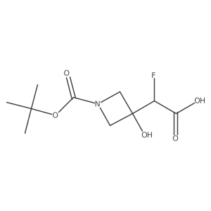2-Fluoro-2-[3-hydroxy-1-[(2-methylpropan-2-yl)oxycarbonyl]azetidin-3-yl]acetic acid Structure