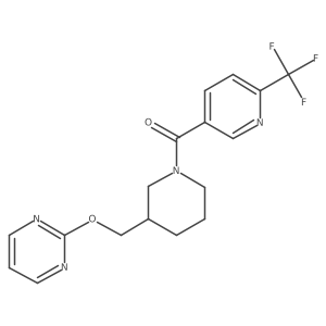 2-({1-[6-(Trifluoromethyl)pyridine-3-carbonyl]piperidin-3-yl}methoxy)pyrimidine Structure