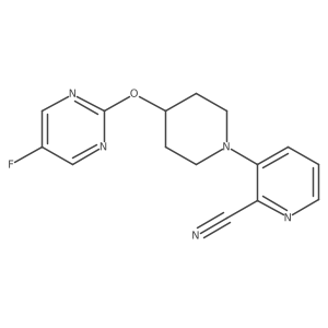 3-{4-[(5-Fluoropyrimidin-2-yl)oxy]piperidin-1-yl}pyridine-2-carbonitrile Structure
