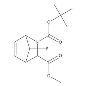 2-(tert-Butyl) 3-methyl 7-fluoro-2-azabicyclo[2.2.1]hept-5-ene-2,3-dicarboxylate Structure