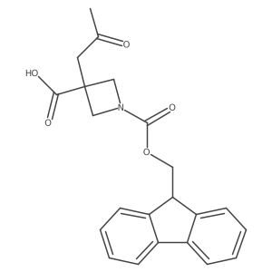 1-(9H-Fluoren-9-ylmethoxycarbonyl)-3-(2-oxopropyl)azetidine-3-carboxylic acid结构式