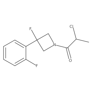 2-Chloro-1-[3-fluoro-3-(2-fluorophenyl)azetidin-1-yl]propan-1-one结构式