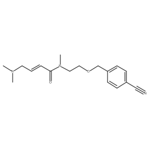 (2E)-N-{2-[(4-cyanophenyl)methoxy]ethyl}-4-(dimethylamino)-N-methylbut-2-enamide Structure