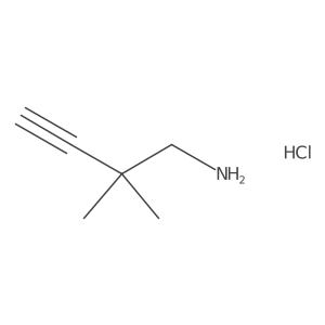 2,2-Dimethylbut-3-yn-1-amine hydrochloride结构式