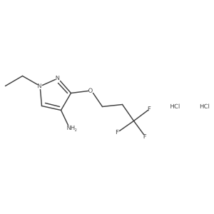 1-Ethyl-3-(3,3,3-trifluoropropoxy)pyrazol-4-amine;dihydrochloride Structure