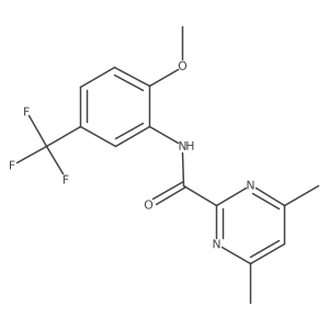 N-[2-Methoxy-5-(trifluoromethyl)phenyl]-4,6-dimethylpyrimidine-2-carboxamide Structure