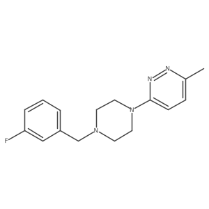 3-{4-[(3-Fluorophenyl)methyl]piperazin-1-yl}-6-methylpyridazine Structure