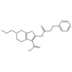2-{[(benzyloxy)carbonyl]amino}-6-propyl-4H,5H,6H,7H-thieno[2,3-c]pyridine-3-carboxylic acid结构式