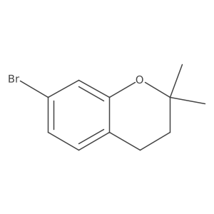 2,2-Dimethyl-7-bromo-3,4-dihydro-2H-1-benzopyran结构式