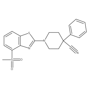 1-(4-Methanesulfonyl-1,3-benzothiazol-2-yl)-4-phenylpiperidine-4-carbonitrile结构式