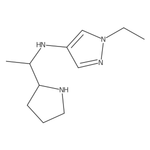 1-ethyl-N-{1-[(2S)-pyrrolidin-2-yl]ethyl}-1H-pyrazol-4-amine Structure