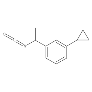 1-Cyclopropyl-3-(1-isocyanatoethyl)benzene结构式