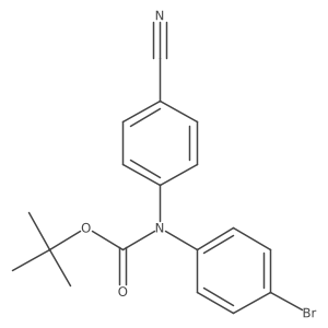tert-butyl N-(4-bromophenyl)-N-(4-cyanophenyl)carbamate结构式