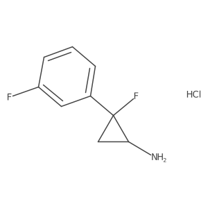 2-Fluoro-2-(3-fluorophenyl)cyclopropan-1-amine hcl结构式
