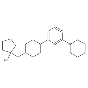 1-({4-[2-(Morpholin-4-yl)pyrimidin-4-yl]piperazin-1-yl}methyl)cyclopentan-1-ol结构式