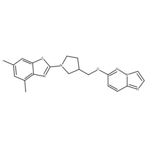 2-[3-({Imidazo[1,2-b]pyridazin-6-yloxy}methyl)pyrrolidin-1-yl]-4,6-dimethyl-1,3-benzothiazole Structure