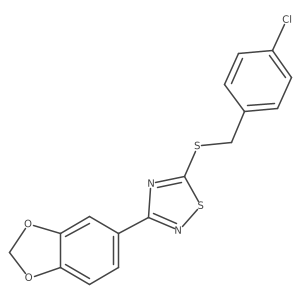 3-(2H-1,3-benzodioxol-5-yl)-5-{[(4-chlorophenyl)methyl]sulfanyl}-1,2,4-thiadiazole Structure